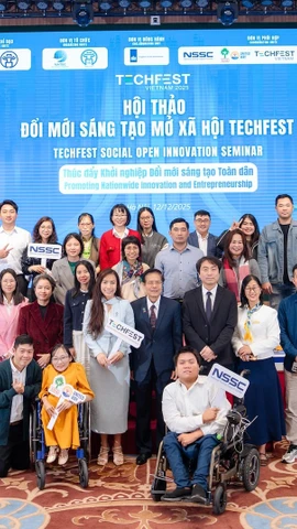 Các đại biểu tham dự Hội thảo “Đổi mới sáng tạo mở xã hội – Thúc đẩy khởi nghiệp đổi mới sáng tạo toàn dân” tại TECHFEST Việt Nam 2025. (Ảnh: Techfest)