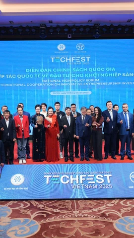 Toàn cảnh Diễn đàn Chính sách quốc gia Hợp tác quốc tế về đầu tư cho khởi nghiệp sáng tạo. (Ảnh: Hoàng Hiếu/TTXVN)
