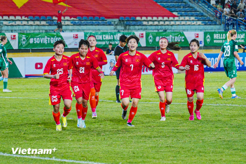 Liên đoàn Bóng đá Việt Nam (VFF) đề ra mục tiêu: Bóng đá Nữ Việt Nam phấn đấu giành quyền tham dự World Cup 2031. (Ảnh: Việt Anh/Vietnam+)