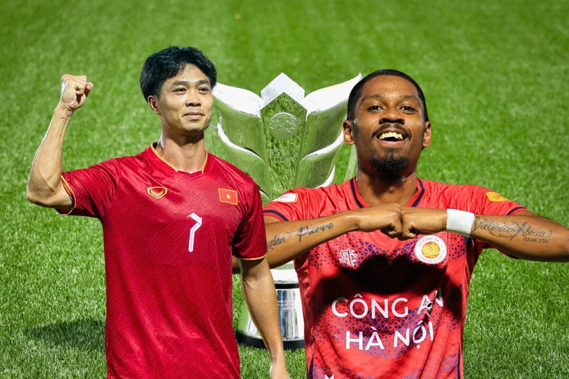 Công Phượng (trái) và Cao Pendant Quang Vinh là 2 gương mặt mới ở đợt tập trung của Đội tuyển Việt Nam chuẩn bị thi đấu ở Vòng loại cuối Asian Cup 2027. Công Phượng (trái) và Cao Pendant Quang Vinh là 2 gương mặt mới ở đợt tập trung của Đội tuyển Việt Nam chuẩn bị thi đấu ở Vòng loại cuối Asian Cup 2027.