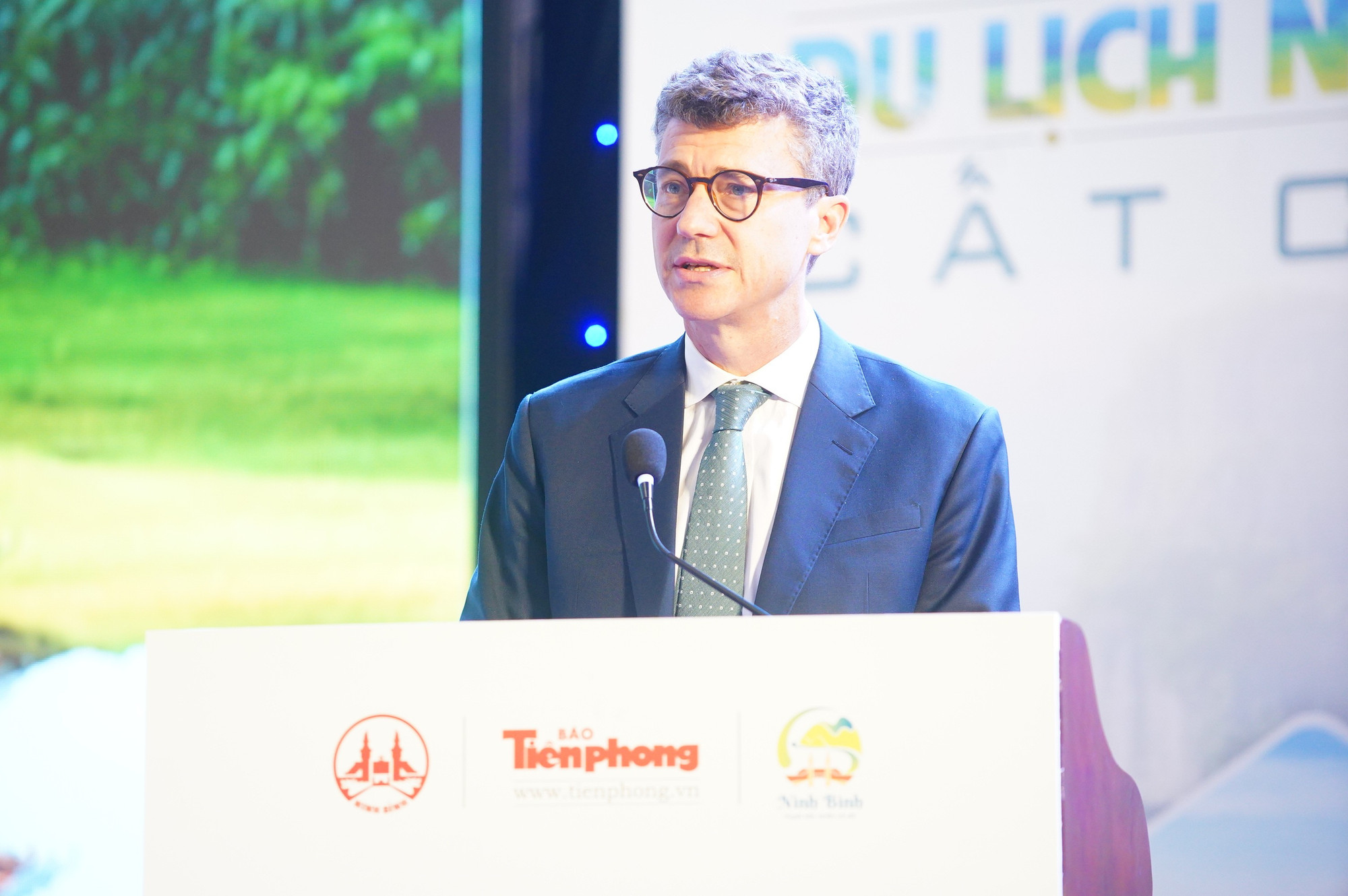 Ông Jonathan Baker, Trưởng đại diện UNESCO tại Việt Nam phát biểu. (Ảnh: PV/Vietnam+) dsc04702.jpg