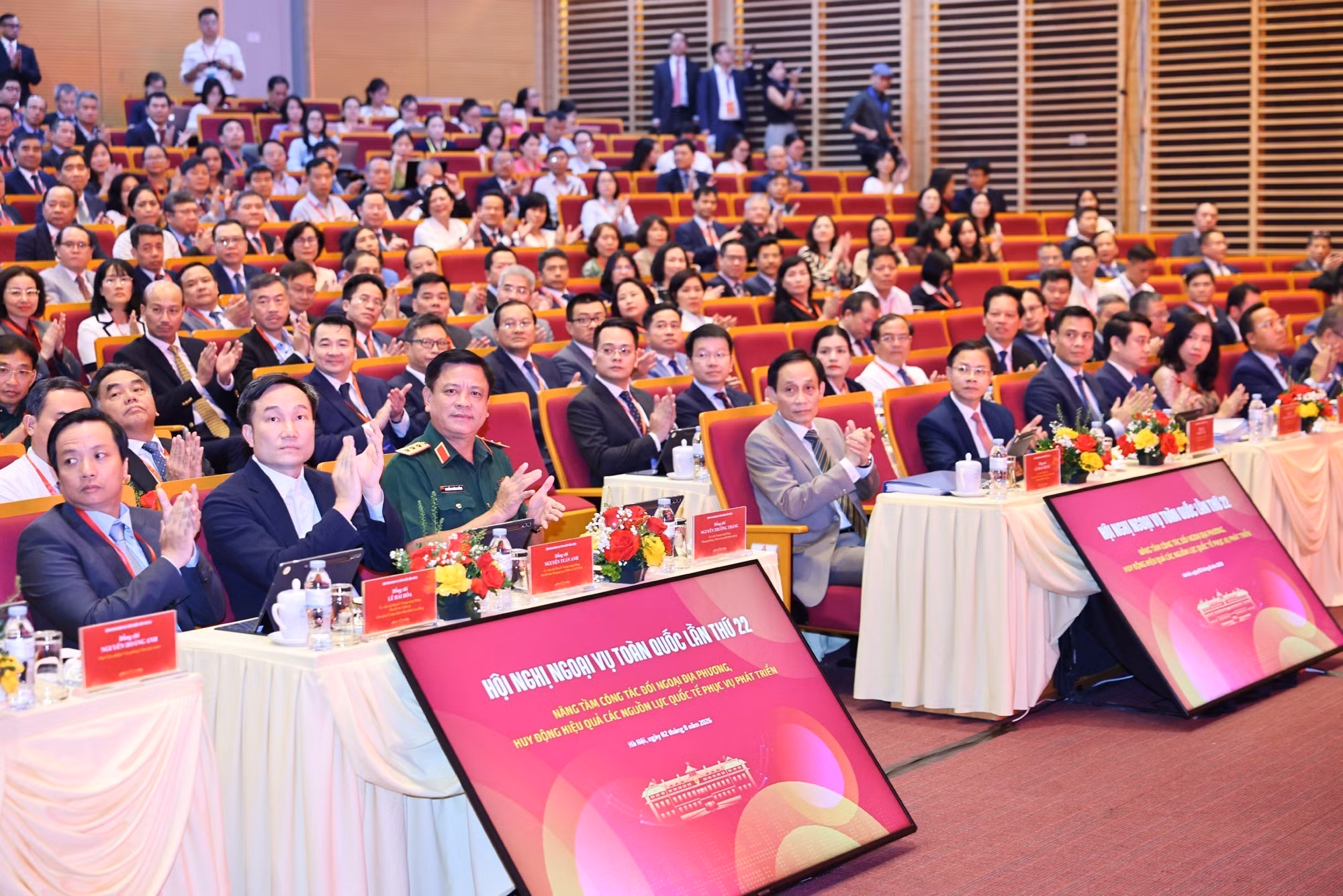 Các đại biểu tham dự Hội nghị Ngoại vụ toàn quốc lần thứ 22. (Ảnh: Minh Đức/TTXVN)