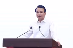 Bộ trưởng - Chủ nhiệm Văn phòng Chính phủ Đặng Xuân Phong - người phát ngôn của Chính phủ phát biểu tại họp báo Chính phủ ngày 4/7. (Ảnh: Vietnam+)