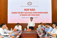 Phó Thống đốc Phạm Thanh Hà phát biểu tại họp báo. (Ảnh: Vietnam+)