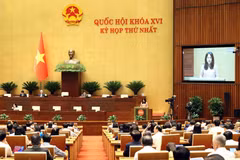 Các đại biểu tại kỳ họp thứ Nhất. (Ảnh: An Đăng/TTXVN).