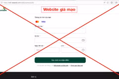 Vietcombank cảnh báo lừa đảo mạo danh tin nhắn SMS thông báo điểm thưởng. (Ảnh: Vietnam+)