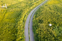 Cung đường diễn ra giải đấu xanh mướt đúng với cái tên “Lá phổi xanh” của Thành phố Hồ Chí Minh. Cần Giờ được UNESCO công nhận là khu dự trữ sinh quyển thế giới đầu tiên của Việt Nam. (Ảnh: Vietnam+)