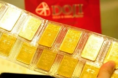 Giá vàng tăng mạnh phiên chiều ngày 13/5. (Ảnh: Vietnam+)