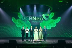 Lễ công bố thương hiệu VCBNeo và ứng dụng ngân hàng số NeoOne. (Ảnh: Vietnam+)
