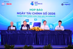 Họp báo công bố chương trình Ngày tài chính số năm 2026. (Ảnh: Vietnam+)