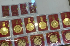 Giá vàng trong nước. (Ảnh: Vietnam+)