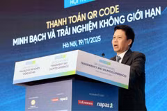 Ông Phạm Tiến Dũng, Phó Thống đốc Ngân hàng Nhà nước Việt Nam phát biểu tại hội thảo. (Ảnh: Vietnam+)