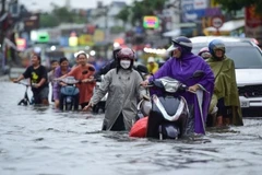 Khách hàng vay vốn Ngân hàng Chính sách bị ảnh hưởng sau bão số 12 được giảm lãi suất. (Ảnh: Vietnam+)