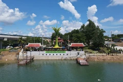 Toàn cảnh Khu tưởng niệm tại bến phà II Long Đại. (Ảnh: Vietnam+)