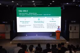 Toàn cảnh Hội thảo “Tái thiết niềm tin và định hình sự chú ý trong kỷ nguyên AI”. (Ảnh: PV/Vietnam+)