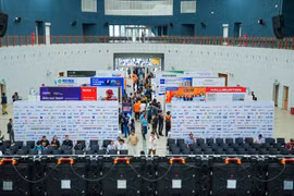 Toàn cảnh buổi Ngày hội Việc làm thường niên của Trường Đại học Việt-Đức 2026. (Ảnh: PV/Vietnam+)