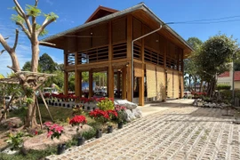 Toàn cảnh Nhà sàn Bác Hồ tại Khu di tích Chủ tịch Hồ Chí Minh, tỉnh Udon Thani, Thái Lan. (Ảnh: PV/Vietnam+)