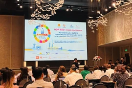 Sở Du lịch Thành phố Hồ Chí Minh tổ chức họp báo Giới thiệu Hội chợ Du lịch Quốc tế 2025. (Ảnh: Khánh Ly/Vietnam+)