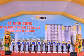 Lễ Khởi công dự án nhà ở xã hội Bcons và Trường học B.School tại Thành phố Hồ Chí Minh. (Ảnh: PV/Vietnam+)