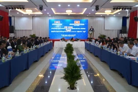 Hội nghị “Kết nối doanh nghiệp sản xuất, logistics Việt Nam - Campuchia” trở thành diễn đàn bàn thảo nhiều giải pháp tháo gỡ khó khăn cho doanh nghiệp hai nước. (Ảnh: Khánh Ly/Vietnam+)
