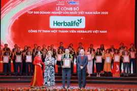Herbalife Việt Nam tiếp tục được vinh danh tại VN500 năm 2025. (Ảnh: PV/Vietnam+)
