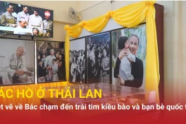 Những nét vẽ về Bác Hồ chạm đến trái tim kiều bào và bạn bè quốc tế