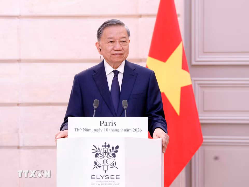 Tổng Bí thư, Chủ tịch nước Tô Lâm phát biểu tại cuộc gặp gỡ báo chí. (Ảnh: Thống Nhất/TTXVN)