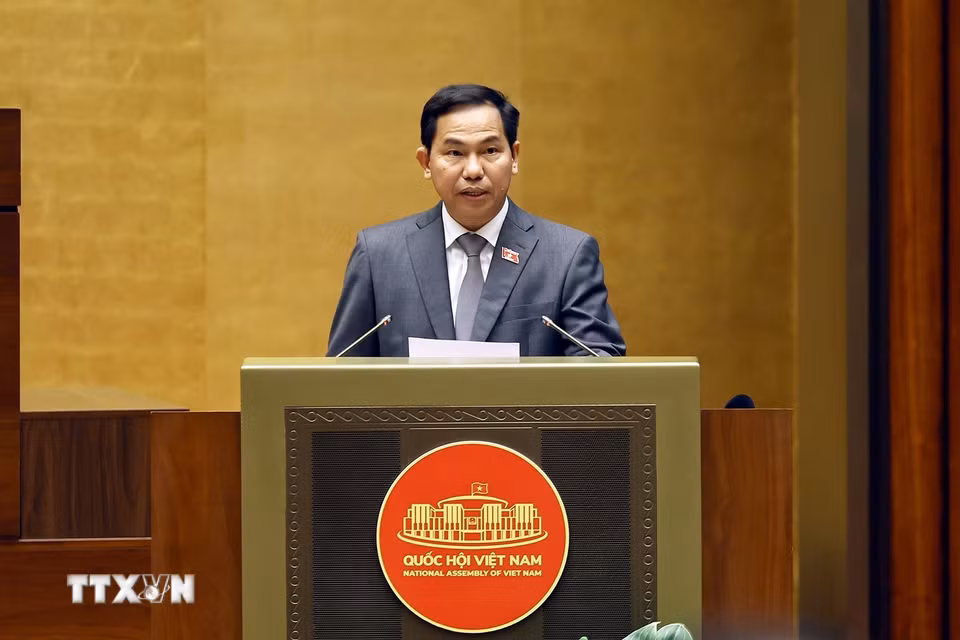 Tổng thư ký Quốc hội, Chủ nhiệm Văn phòng Quốc hội Lê Quang Mạnh phát biểu. (Ảnh: Doãn Tấn/TTXVN)