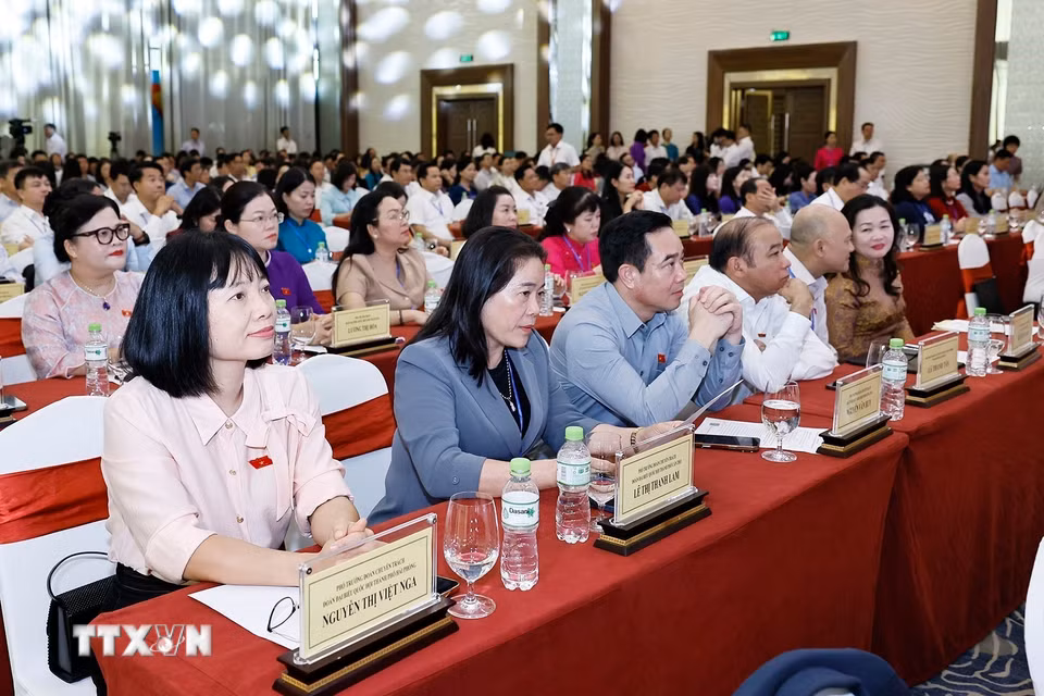 Đại biểu dự Hội nghị Cộng tác viên toàn quốc Báo Đại biểu Nhân dân 2026. (Ảnh: Doãn Tấn/TTXVN)