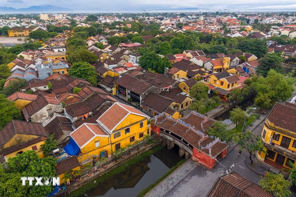 Chùa Cầu là một điểm nhấn đặc biệt, đánh dấu khu vực từng gắn với cộng đồng thương nhân Nhật Bản tại Hội An vào đầu thế kỷ XVII. (Ảnh: Phạm Tuấn Anh/TTXVN)