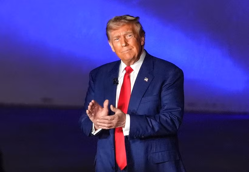 Cựu Tổng thống Mỹ Donald Trump phát biểu tại chiến dịch vận động tranh cử ở Harrisburg, Pennsylvania. (Ảnh: AA/TTXVN)