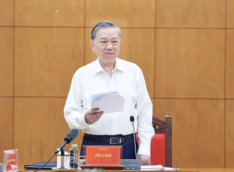 Sáng 30/10/2024, tại Trụ sở Trung ương Đảng, Tổng Bí thư Tô Lâm, Trưởng Ban Chỉ đạo Trung ương về phòng, chống tham nhũng, lãng phí, tiêu cực chủ trì cuộc họp của Thường trực Ban Chỉ đạo. (Ảnh: Thống Nhất/TTXVN)