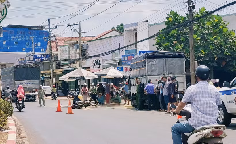 Hiện trường vụ tai nạn. (Ảnh: TTXVN phát)