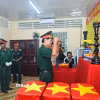 Ban tổ chức dâng hương tại buổi lễ đưa mẫu sinh phẩm hài cốt liệt sỹ đi giám định ADN. (Ảnh: Văn Đông/TTXVN phát)