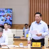 Bộ trưởng Bộ Xây dựng Trần Hồng Minh phát biểu. (Ảnh: Dương Giang/TTXVN)