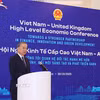 Tổng Bí thư Tô Lâm phát biểu tại Hội nghị Kinh tế Cấp cao Việt Nam - Anh. (Ảnh: Thống Nhất/TTXVN)