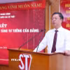PGS.TS. Vũ Trọng Lâm, Bí thư Đảng ủy, Giám đốc - Tổng Biên tập Nhà xuất bản Chính trị Quốc gia Sự thật phát biểu. (Ảnh: Văn Điệp/TTXVN)