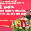 Đại tá Trương Viết Hải, Chính ủy Bộ Chỉ huy Quân sự tỉnh, Phó Trưởng Ban Chỉ đạo tìm kiếm, quy tập và xác định danh tính hài cốt liệt sỹ tỉnh Quảng Trị phát biểu tại buổi lễ. (Ảnh: TTXVN phát)