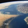 Hình ảnh eo biển Hormuz được quan sát từ vệ tinh. (Ảnh: Getty Images/TTXVN)