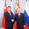 Chủ tịch Trung Quốc Tập Cận Bình (trái) và Tổng thống Nga Vladimir Putin tại cuộc gặp ở Astana, Kazakhstan ngày 3/7/2024. (Ảnh: THX/TTXVN)