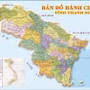 Bản đồ hành chính tỉnh Thanh Hóa. (Nguồn: Cổng thông tin điện tử tỉnh Thanh Hóa)
