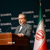 Ngoại trưởng Iran Abbas Araghchi phát biểu tại cuộc họp báo ở Istanbul, Thổ Nhĩ Kỳ, ngày 22/6/2025. (Ảnh: THX/TTXVN)