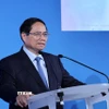 Thủ tướng Phạm Minh Chính phát biểu tại sự kiện thượng đỉnh về đồng bằng châu thổ thế giới. (Ảnh: Dương Giang/TTXVN)