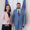 Đại sứ Việt Nam tại Bulgaria Nguyễn Thị Minh Nguyệt và Bộ trưởng Ngoại giao Bulgaria Georg Georgiev. (Ảnh: TTXVN phát)