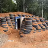 Hầm công sự do quân đội Thái Lan chuẩn bị tại khu vực Đền Ta Muen Thom ngày 23/7/2025. (Ảnh: Phạm Hải/TTXVN)