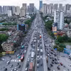 Đường vành đai 3 trên cao hướng ra khỏi trung tâm Thủ đô. (Ảnh: Phạm Kiên/TTXVN)