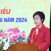 Tổng Giám đốc TTXVN Vũ Việt Trang phát biểu định hướng công tác của ngành năm 2025. (Ảnh: Văn Điệp/TTXVN)