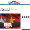 Bài viết “58 năm quan hệ ngoại giao giữa Campuchia và Việt Nam” của học giả Uch Leang được đăng tải trên báo Khmer Times của Campuchia vào ngày 24/6/2025. (Ảnh: TTXVN phát)