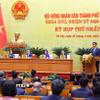 Bí thư Thành ủy Hà Nội Nguyễn Duy Ngọc phát biểu chỉ đạo tại kỳ họp. (Ảnh: Văn Điệp/TTXVN)