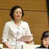 Phó Thủ tướng Chính phủ Phạm Thị Thanh Trà giải trình, làm rõ một số vấn đề đại biểu Quốc hội nêu. (Ảnh: Doãn Tấn/TTXVN)